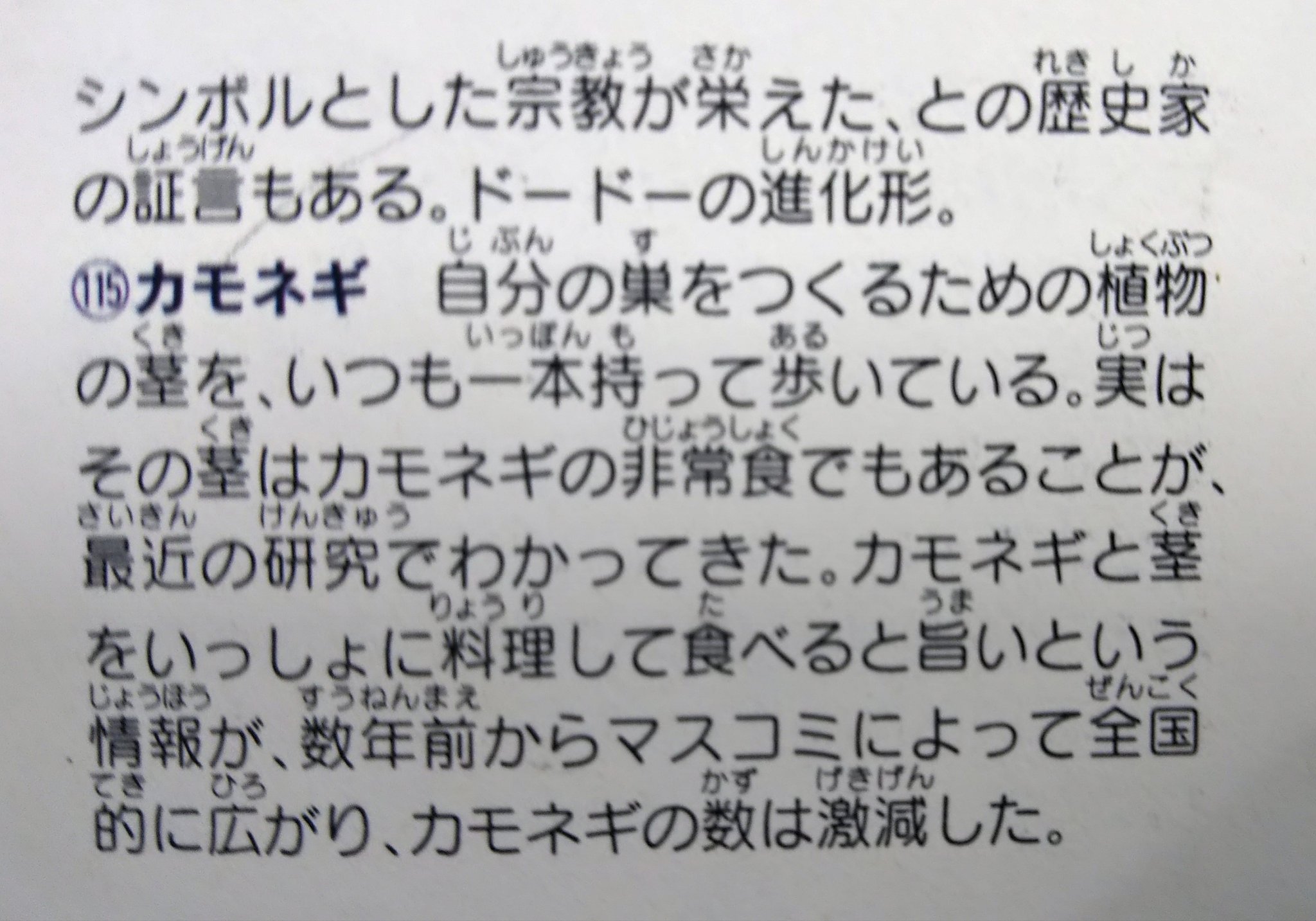 Passiono ポケモン赤緑 の頃は 攻略本 ポケットモンスター図鑑 のカモネギの解説にとんでもないことが書かれていたりしたのですが 今の時代にこのノリを復活させたら大騒ぎになりそうです T Co Jc11kcf7xl Twitter