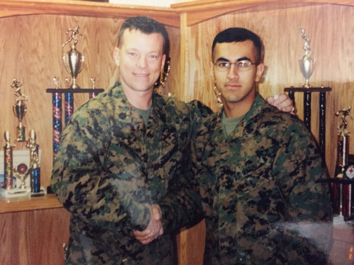 mansoortshams's tweet photo. Wish I didn’t have to say but have to. I and other Muslim Americans mourn today just like any other American. But sadly, there’s an America that also associates #NeverForget with people who look like me or my Islamic faith. That is WRONG. Here’s the uniform I was wearing on 9/11. https://t.co/b5LlBzXZRN