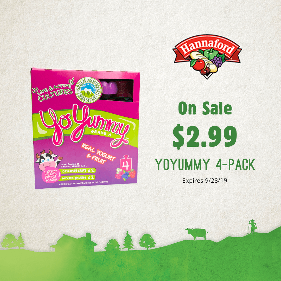 If you shop at Hannaford Supermarkets, you can snag this #YoYummy deal until the end of September. Don't miss out! 🤑 

#GreekYogurt #BornInVermont