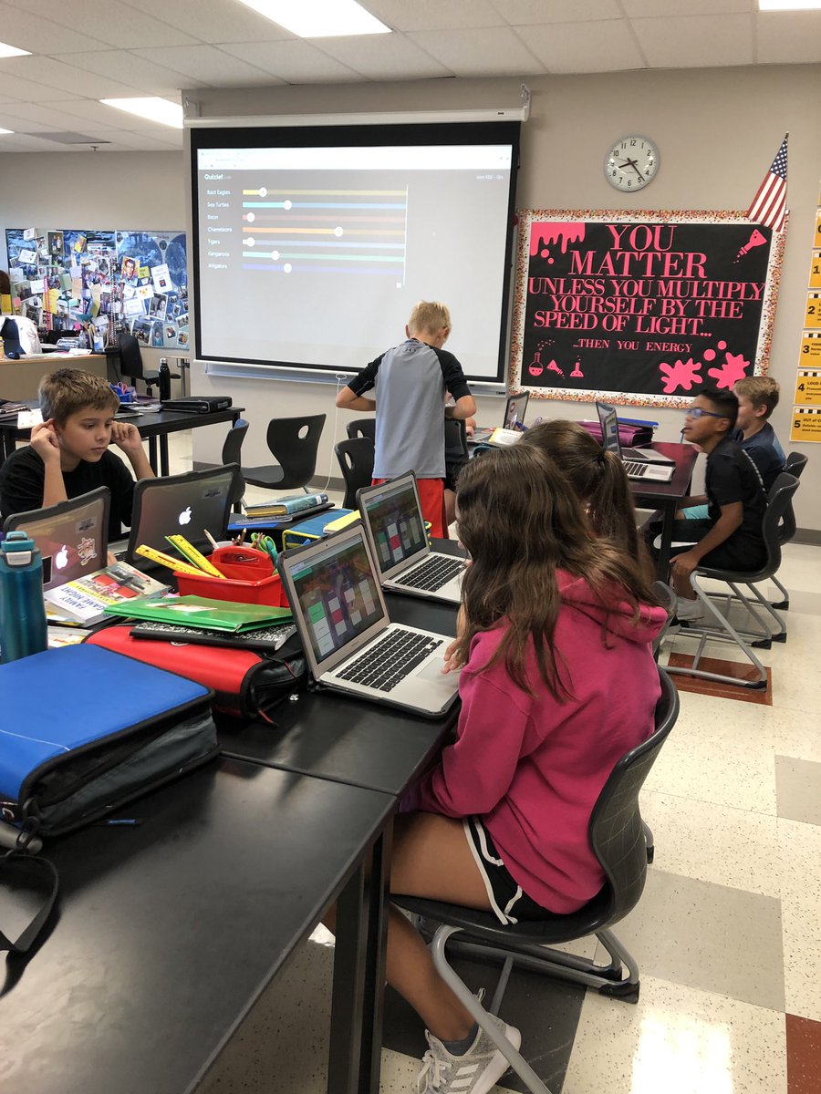 It’s intense today with <a href="/quizlet/">Quizlet</a> live! Quiz tomorrow and these smart kids will be ready! <a href="/TheCreekMCMS/">Mill Creek Middle</a> #sciencerocks