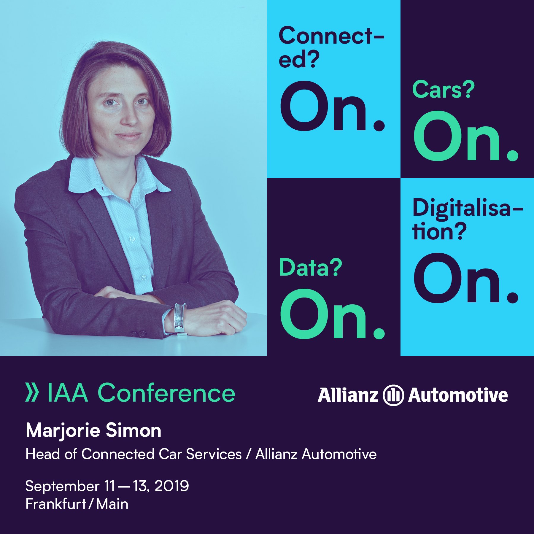 New Mobility World Who Else Is On The Iaa Conference Line Up Tomorrow You Can Listen To Marjorie Simon Head Of Connected Car Services At Allianzautomotive As She Talks About How