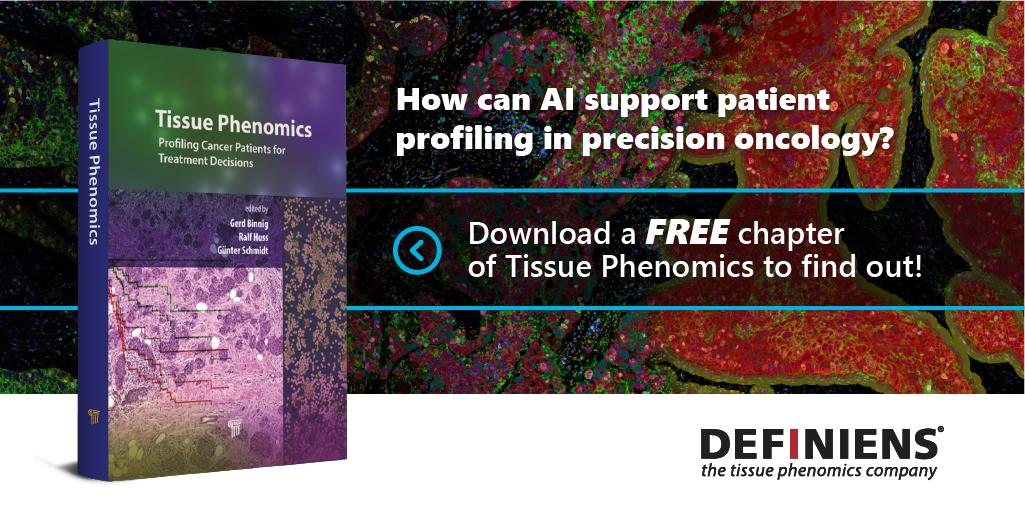 Do you want to understand how #artificialintelligence can support #patient profiling in #precisiononcology. Download your free chapter of Tissue Phenomics here! bit.ly/2UwGZqQ