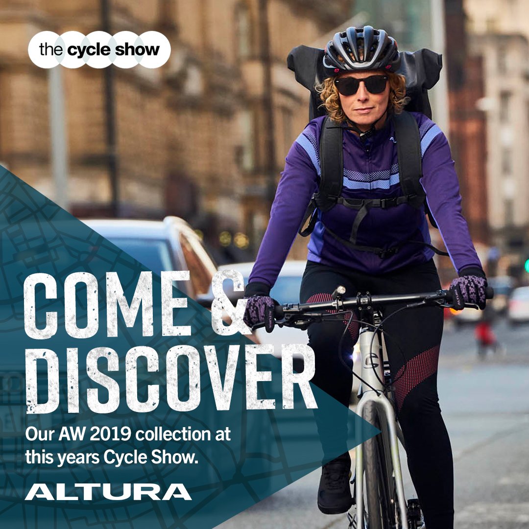 Come get hands on with our latest Autumn Winter 2019 Collection at this year's <a href="/CycleShow/">@cycleshow</a>. Visit us on stand 2-B60!

#LetsRidersRide #Alturacycling #CycleShow2019