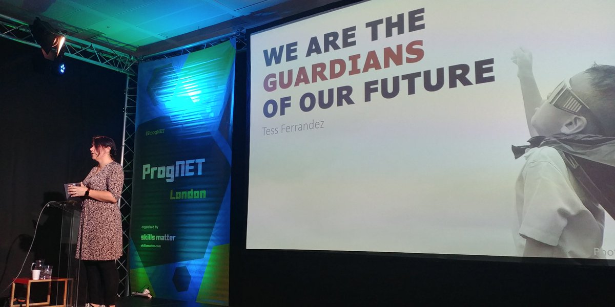 LaylaCodesIt's tweet image. Thought-provoking opening keynote by @TessFerrandez at #ProgNet
"We are not *just* engineers" - we are all responsible for the ethics of AI and machine learning.