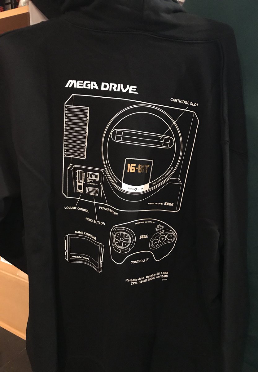 Tokyo Atom Auf Twitter メガドライブパーカーも入荷しております W こちらはフロントにメガドライブのマーク バックプリントにゲーム機の図と英語説明がプリントされています Tokyo Atom Auf Twitter メガドライブパーカーも入荷しております W こちらはフロントにメガドライブのマーク バックプリントにゲーム機の図と英語説明がプリントされています