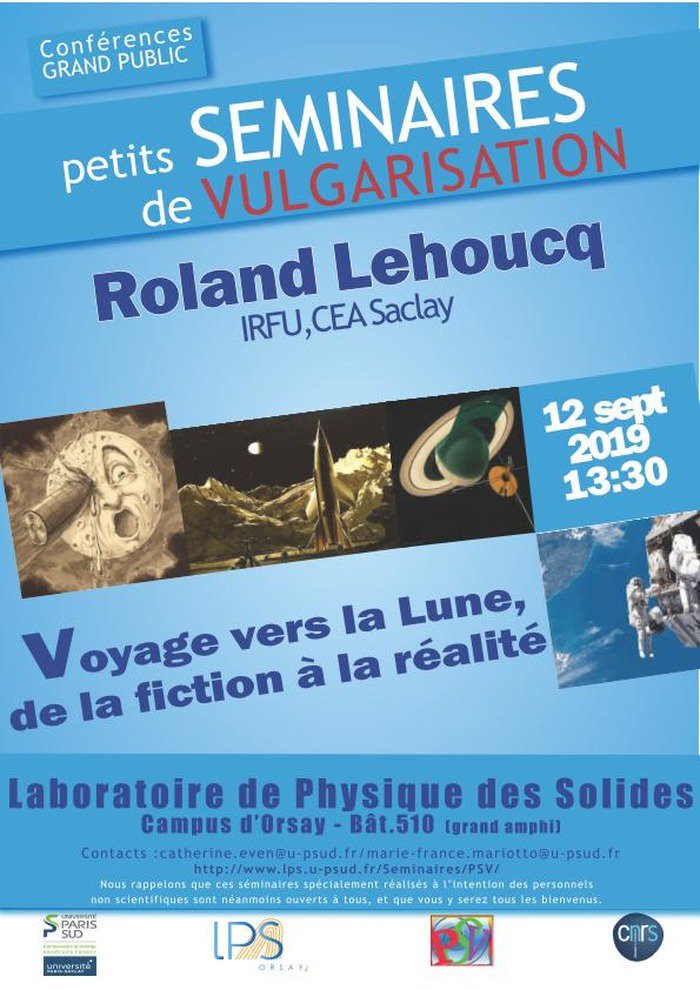 UnivParisSaclay's tweet photo. 👥 [#CONFERENCE #GRANDPUBLIC]
Voyage vers la #lune 🌖, de la fiction à la réalité !

📅 Ce jeudi 12 septembre de 13h30 à 16h00.
📌 Université Paris-Sud

Par Roland Lehoucq  - @CEAParisSaclay @CEAIrfu 
https://t.co/Q9858E15vm

@CNRS @u_psud @UnivParisSaclay @LPS_Orsay 
#UPSud https://t.co/pkhOMWqTPD