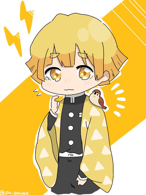 甘エビさんがTwitterに投稿した我妻善逸(鬼滅の刃)のイラスト。