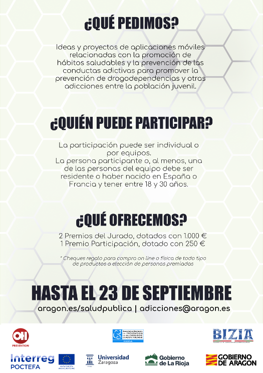 ayto_alfinden's tweet photo. ¿Eres creativo/a? ¿Te gustan las APPs? 💡 El @GobAragon convoca el Concurso de Ideas #PREVENTIONAPP para premiar las mejores iniciativas en materia de prevención de adicciones entre la población joven ➡️ https://t.co/Iu1dVIhUNy

Premios de hasta 1.000 €. https://t.co/kihAPzULbK