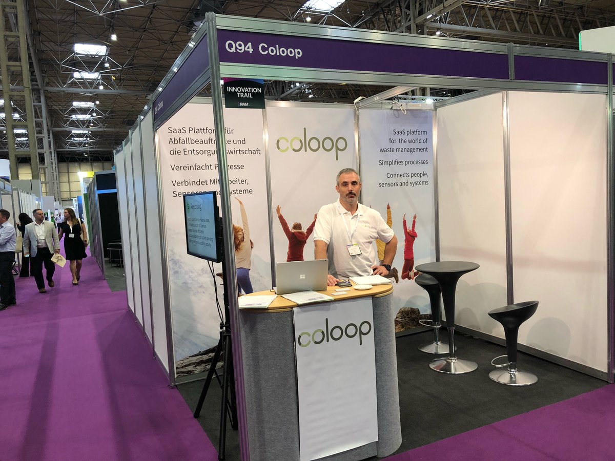 coloop's tweet image. Thrilled to be live at @RWM_Exhibition 2019! Learn more about our waste management platform connecting people, sensors and system at stand Q94 in Hall 5.
