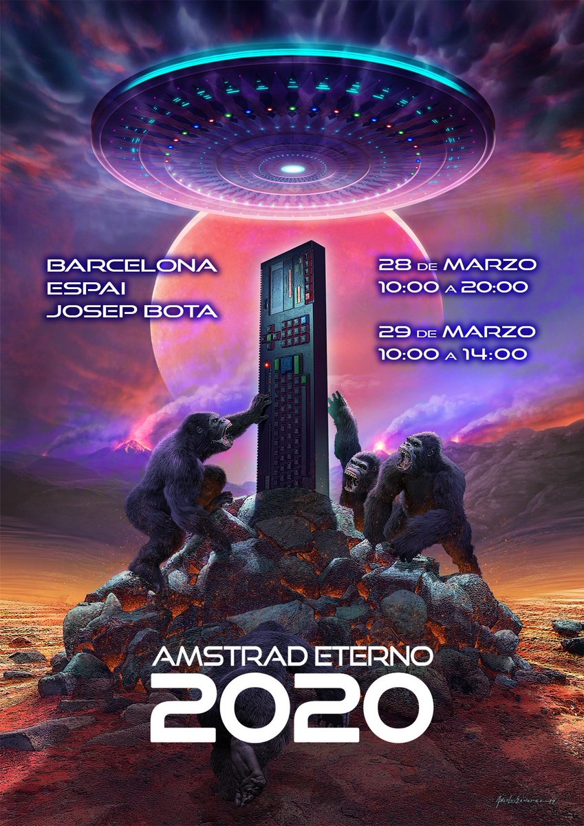 AmstradEterno's tweet photo. La quinta edición de la feria #AmstradEterno ya tiene lugar y fechas confirmadas. Los próximos 28 y 29 de marzo de 2020, en el Espai Josep Bota de Barcelona, prepárate para una #OdiseaEnBarcelona en el quinto aniversario de nuestro evento. https://t.co/iGPOmhcicc