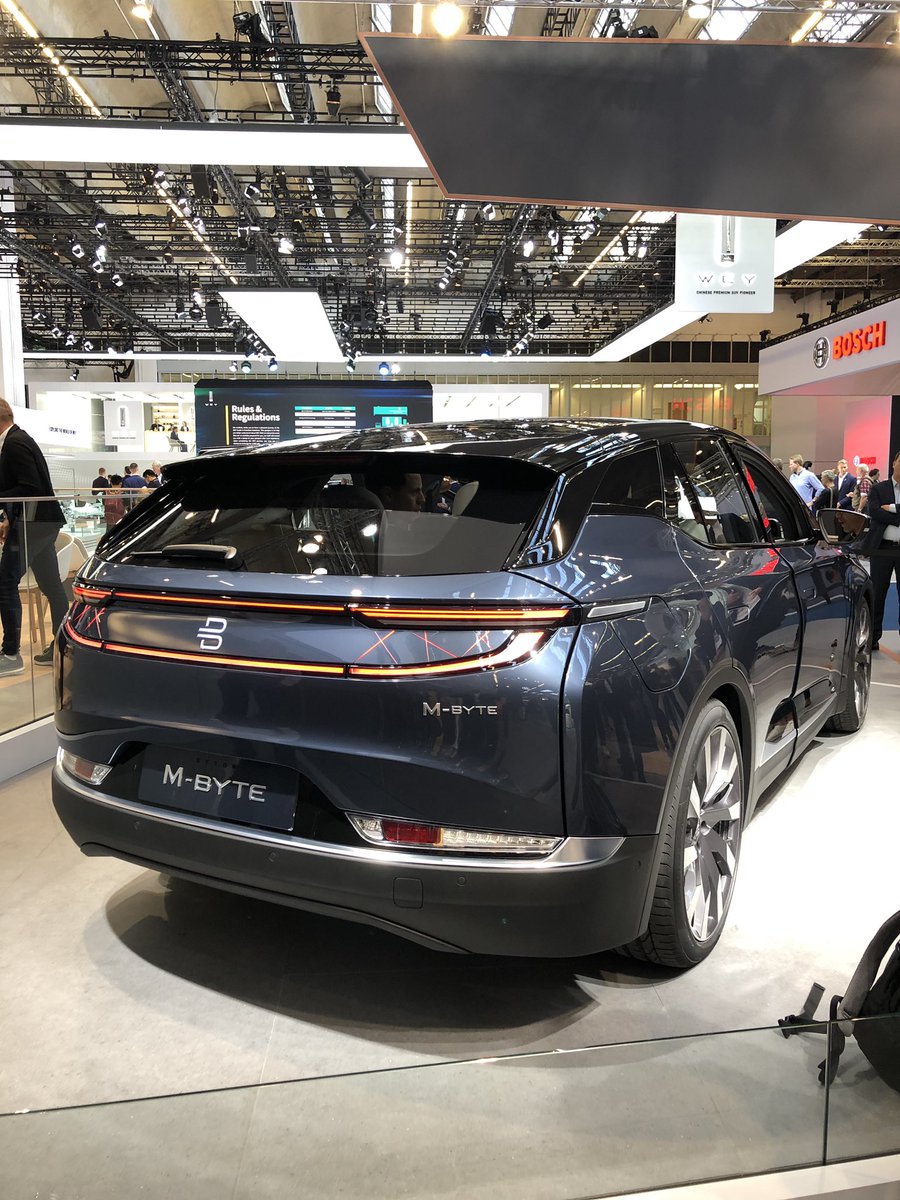 autox's tweet photo. Another vehicle getting a lot of attention is @BYTONcars M-Byte. All-Electric with 2 variants, the real talking point is that massive 48-inch display and unique steering controls which the company says will go into production. #byton #bytonmbyte #electriccar #frankfurtmotorshow https://t.co/fRYViGeioK