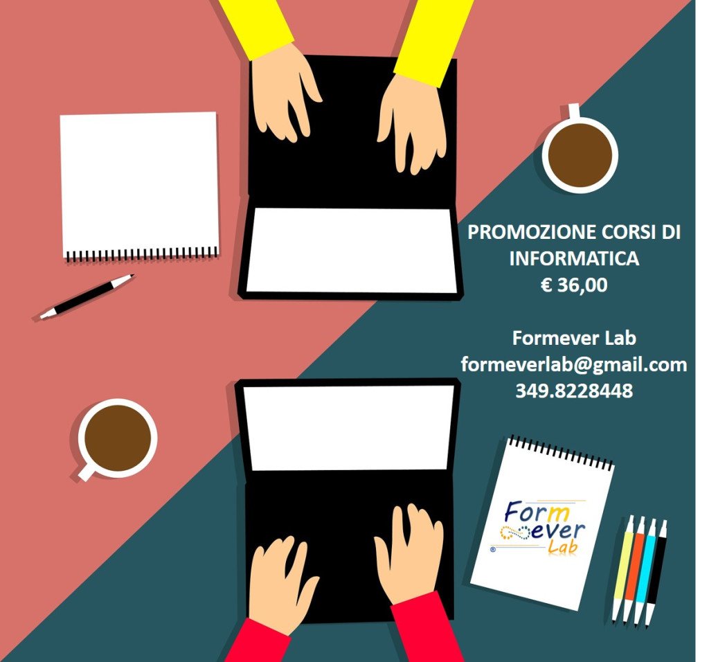 FormeverLab's tweet photo. Promozione Corsi di Informatica on-line https://t.co/8FP1EXM8CX https://t.co/vQLcvhulYA