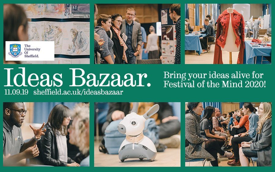SheffMuseums's tweet photo. Good luck to those going to the #IdeasBazaar by @UniShefEngage today - a chance for academics to meet creative partners to bring their @SheffieldUni research to life for next year's @FestivalMind #FotM #Festivalofthemind https://t.co/N7ZOu2u25u https://t.co/P649xW0v6w