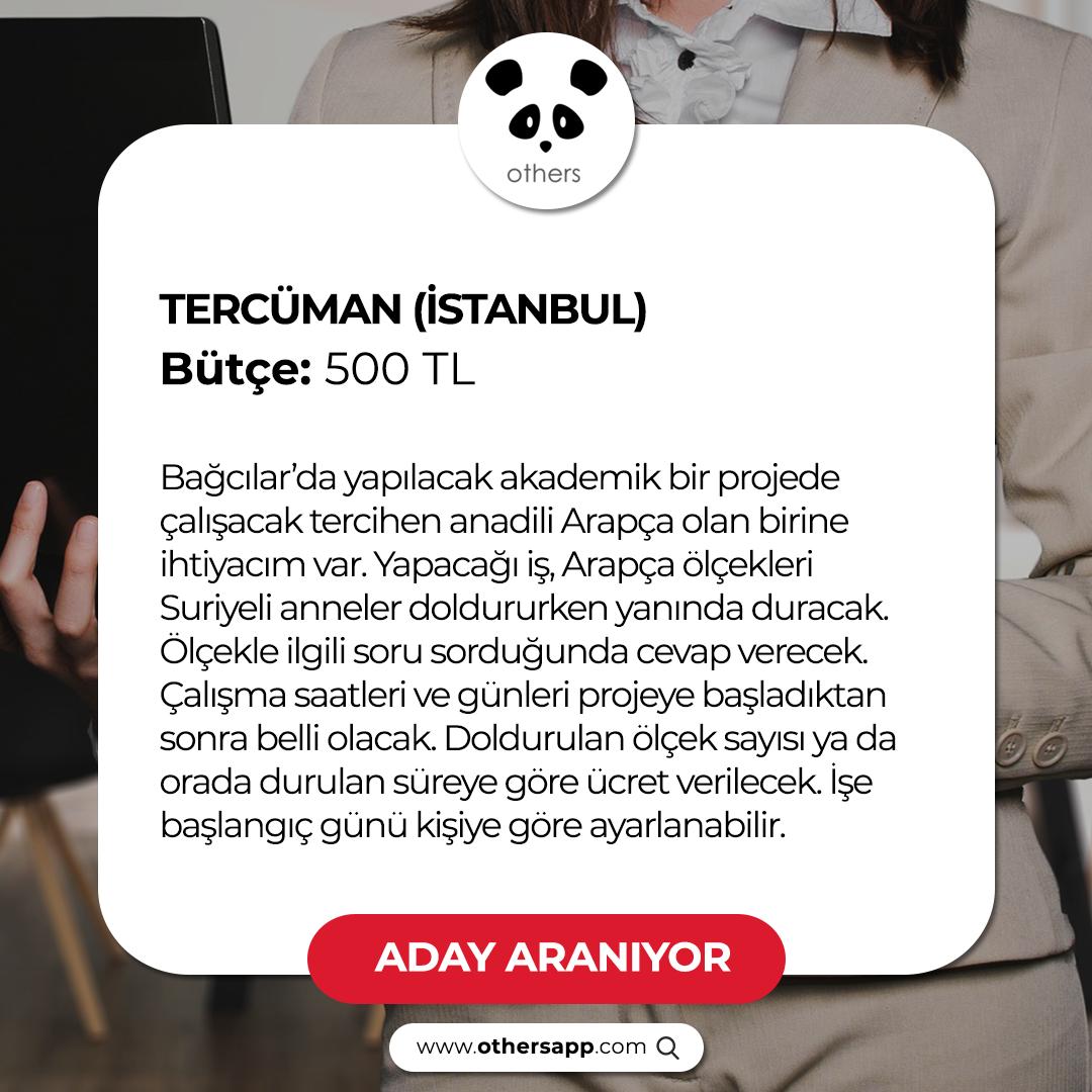 Arapça bilen tercüman aranıyor! 🐼

Göreve aday olmak için web sitemizi ziyaret edebilirsiniz: othersapp.com

#othersapp #others #freelance #freelancer #ekiş #işilanı #startup #girişimci #öğrenci #tercüman #arapça