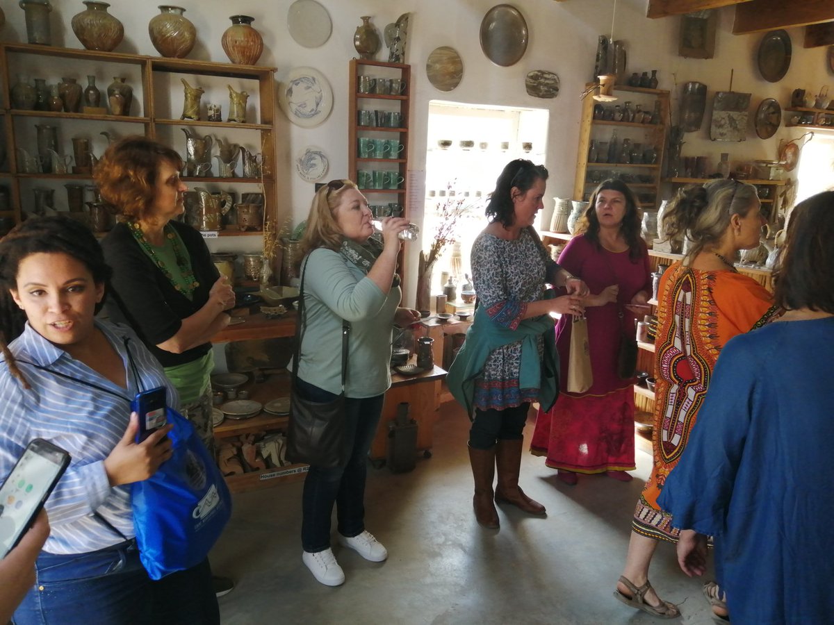 HagenE_ZA's tweet photo. Arrived at Millstone Pottery in Mcgregor. The guests trying their hand in a sec. #CWDMOnTheMove #CWDMRouteApp https://t.co/aAXfq5CMzX