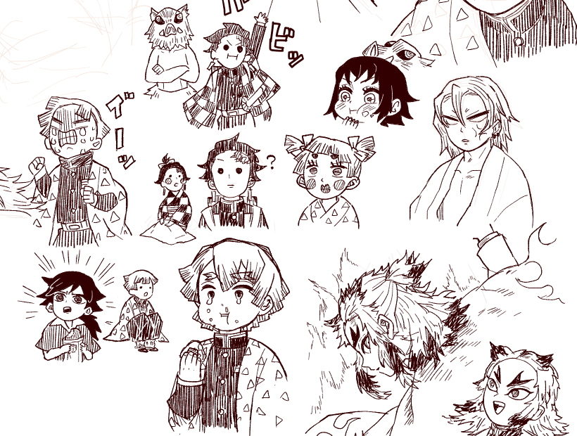 漫画見ながら描いてたらなんか楽しくなってきちゃった 