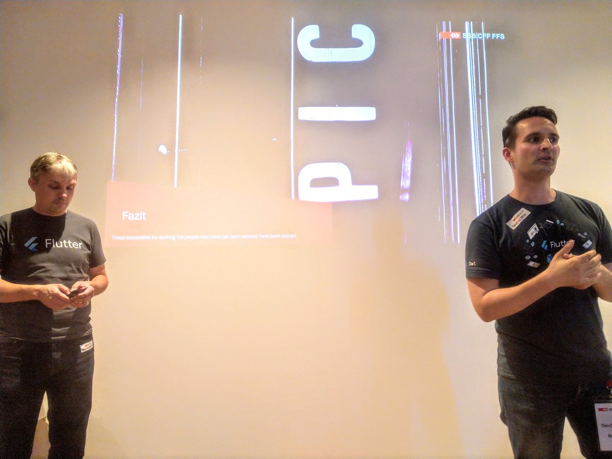 simonbutscher's tweet photo. #SBB #Mobile #Factory 🏭 and the Holy Grail. They explain how they are using @FlutterDev for app development. The first cross-platform approach which my start a which hunt for all the native apps.  Great talk @dschmucki und @swissonid at #sbbdevday by the way the are hiring 😋 https://t.co/FeJ7EgbGEZ