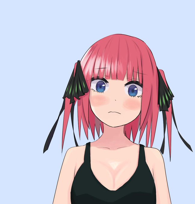 NolstさんがTwitterに投稿した中野二乃(五等分の花嫁)のイラスト。