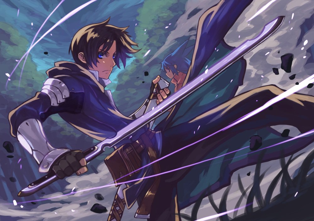 Twitter 上的 るみえ Rumie 今日のイラストはオリキャラの青い剣士 昔よく描いてたキャラクターをアレンジしてみました T Co Wdsh6dnlxd Twitter