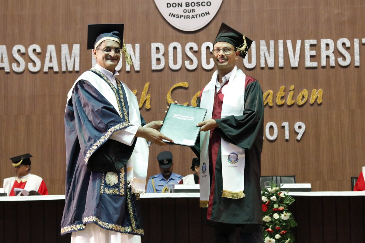 U18Alumni's tweet photo. PhD Degree Awards - 8th Convocation Ceremony of the Don Bosco University.
#DBUGlobal
#University18
#ADBUConvocation2019
#PhDDegreeAwards https://t.co/bGvSZZygaT