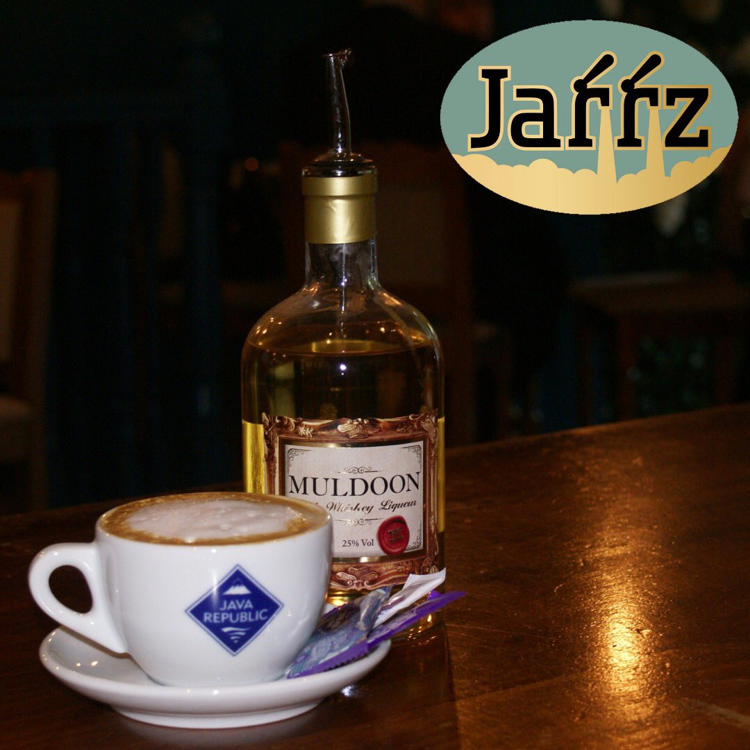 JarrZbar's tweet photo. Why drink a pumpkin spice latte when you can try our muldoons cappuccino?? 🤤☕️❤️
Open from 4 midweek, 11am Saturday, 12:30pm Sunday
.
Add a shot of muldoons liqueur to any of our fairtrade Java Republic coffee for a sweet autumnal treat 🍁 https://t.co/2N2mM2XhKV
