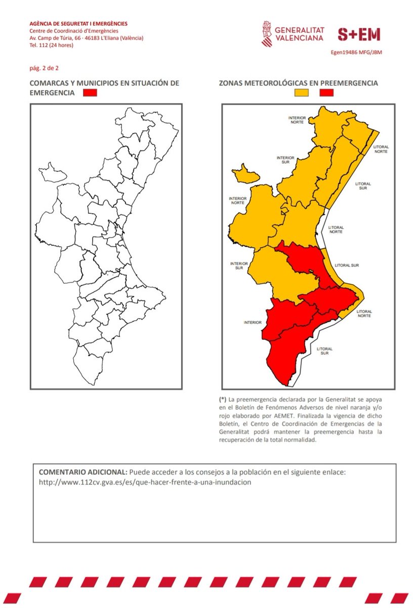 ⚠️Actualització preemergències actives: