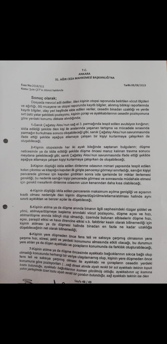 twitindibisii's tweet image. Devletin uzman bilirkişilerinin elindeki verilerle yaptığı detaylı incelemede, hem sanığın ifadesini doğruluyor hem de iddia makamının iddiasının olabileceğini söylüyor. #suleceticinadalet