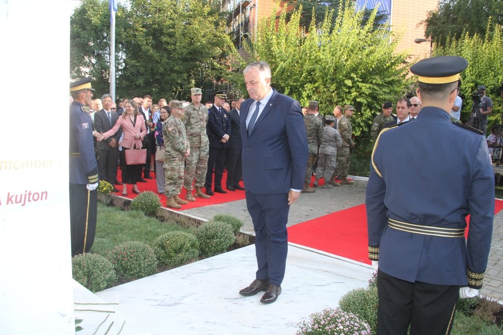 Rrustem_Berisha's tweet photo. The Government of #Kosovo honored today the victims of the terrorist attack of 11 September 2001 in #UnitedStates and unveiled the 9/11 Memorial “Kosovo Remembers”. We stand firm by the United States in the global war on terrorism. https://t.co/p3aAJMCLRA