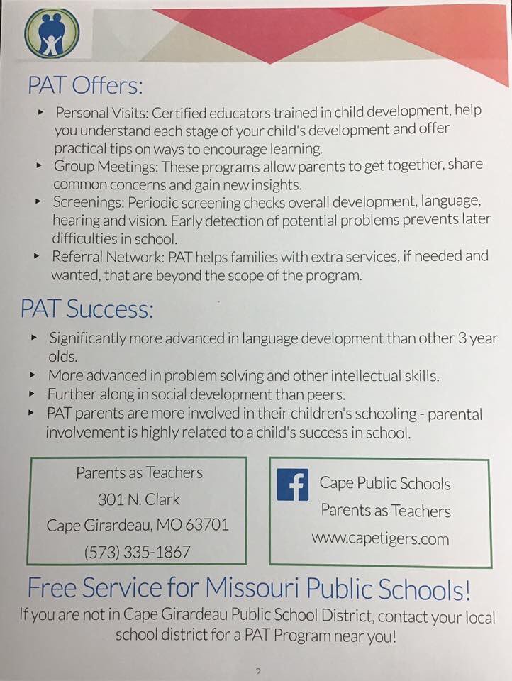 Clippard Elementary (@ccclippard) on Twitter photo Families— check out this free program offered through <a href="/CapeTigers/">CapeTigers</a>! Parents as Teachers provides services from prenatal to Kindergarten entry! #clippardcares #clippardstrong #CTbestyearever19 Families— check out this free program offered through <a href="/CapeTigers/">CapeTigers</a>! Parents as Teachers provides services from prenatal to Kindergarten entry! #clippardcares #clippardstrong #CTbestyearever19