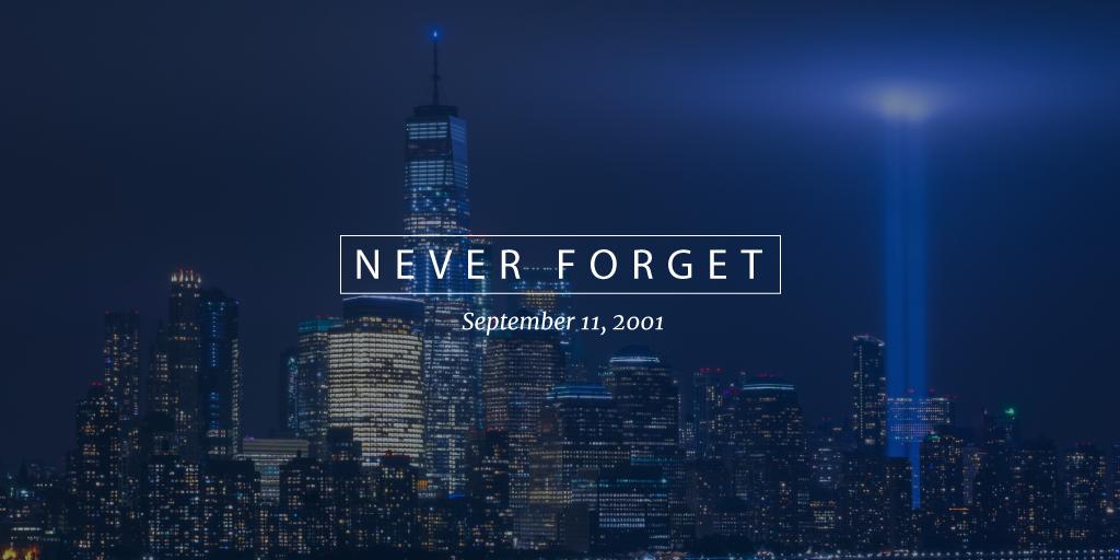 Today, our nation pauses to remember and honor those who fell on 9/11. Their memory will always be in the heart of every American and we will never forget the heroism and courage shown on that fateful day.