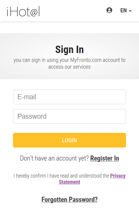 FrontoAssistant's tweet image. We`ve just launched the Guest Profile sign-in on Fronto. 🥳😀 Now hotel guests can save their requests and remember their favourite services. New functionalities will follow soon!