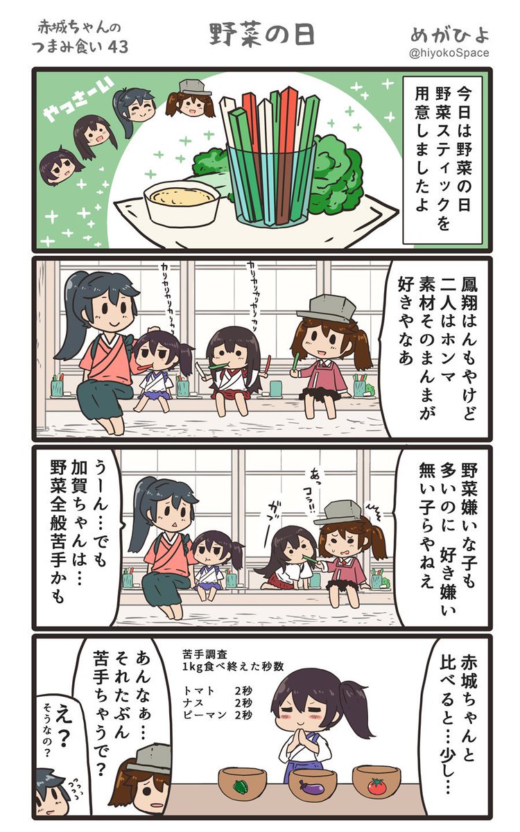 「赤城ちゃんのつまみ食い 43」
 〜野菜の日〜

 8月31日up分 