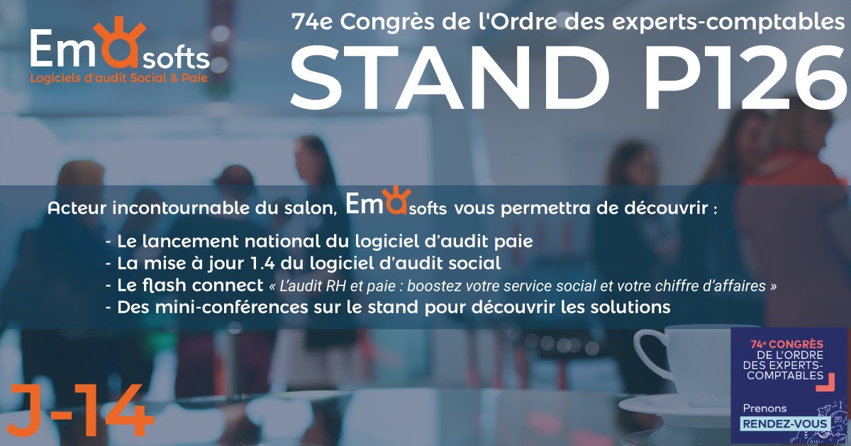 AUDIT_RH's tweet image. #ExpertsComptables venez nous rencontrer au #CongresOEC ! Nos logiciels d'audit #Social &amp;amp; #Paie vous attendent !