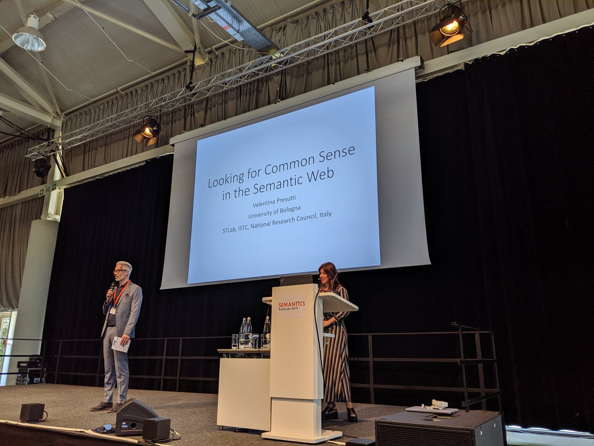 russa_biswas's tweet image. @lysander07  introducing an interesting keynote on &quot;Looking for common sense in the semantic web&quot; by @vpresutti at @SemanticsConf #Semantics2019 @FIZKarlsruhe