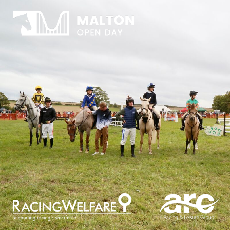 Make sure you don't miss the @CWSolicitorsLLP and @WRSaddlery Agility Relay at #MaltonOpenDay this Sunday

Book tickets: maltonopenday.co.uk
#Malton #VisitYorkshire #Daysout #Daysoutwiththekids #Horseracing  #Fundraising #Charity #RacingWelfare #ExploreYorkshire @visitmalton