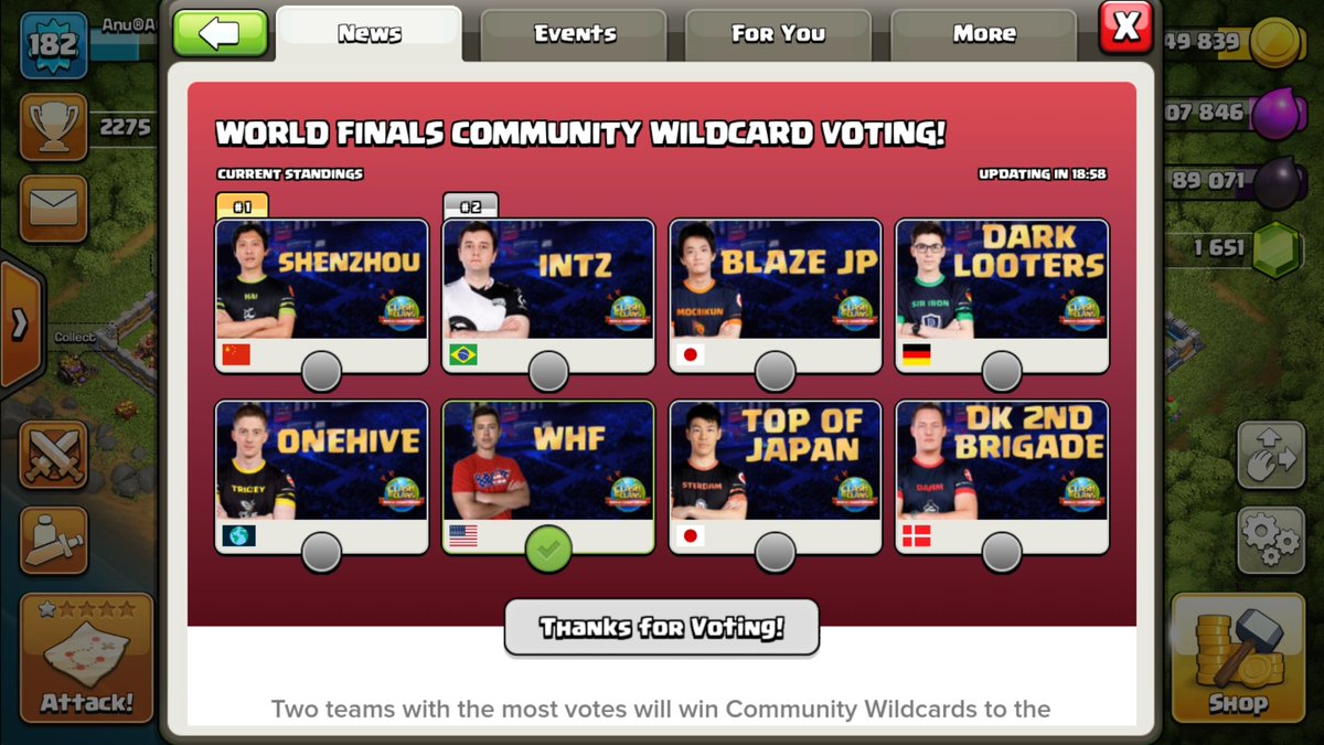 What out watch out☣ <a href="/WHFclan/">WHF</a>  is on its way 
<a href="/ESLClashofClans/">ESL Clash of Clans</a> 
<a href="/ClashofClans/">Clash of Clans</a> 
#Vote4WHF