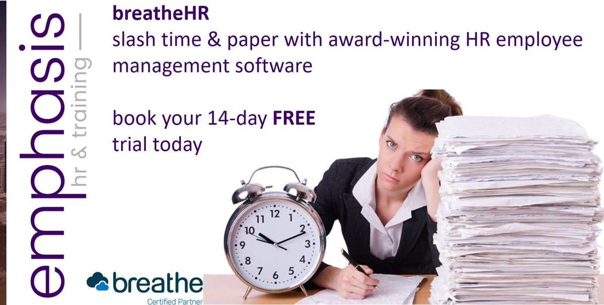 Small businesses spend +/- total 3,120 hrs on employee admin each year! 

FREE event: Weds 18 Sept 9.00-10.00
@breatheHR demo, meet an expert, cut HR admin costs. FREE 14-day trial

eventbrite.co.uk/e/end-employee…

#BreatheHR #employeeadmin #SME #HR #HRadmin

@destinationroms @RomChamb