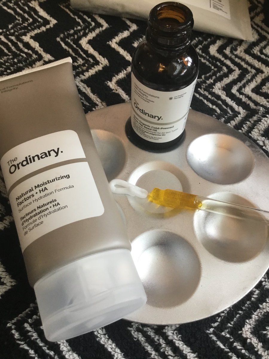 Divine skin @DuroOlowu in the mix with #The Ordinary Moisturizing Factors and 100% Organic Cold-Pressed Rose Hip Seed Oil