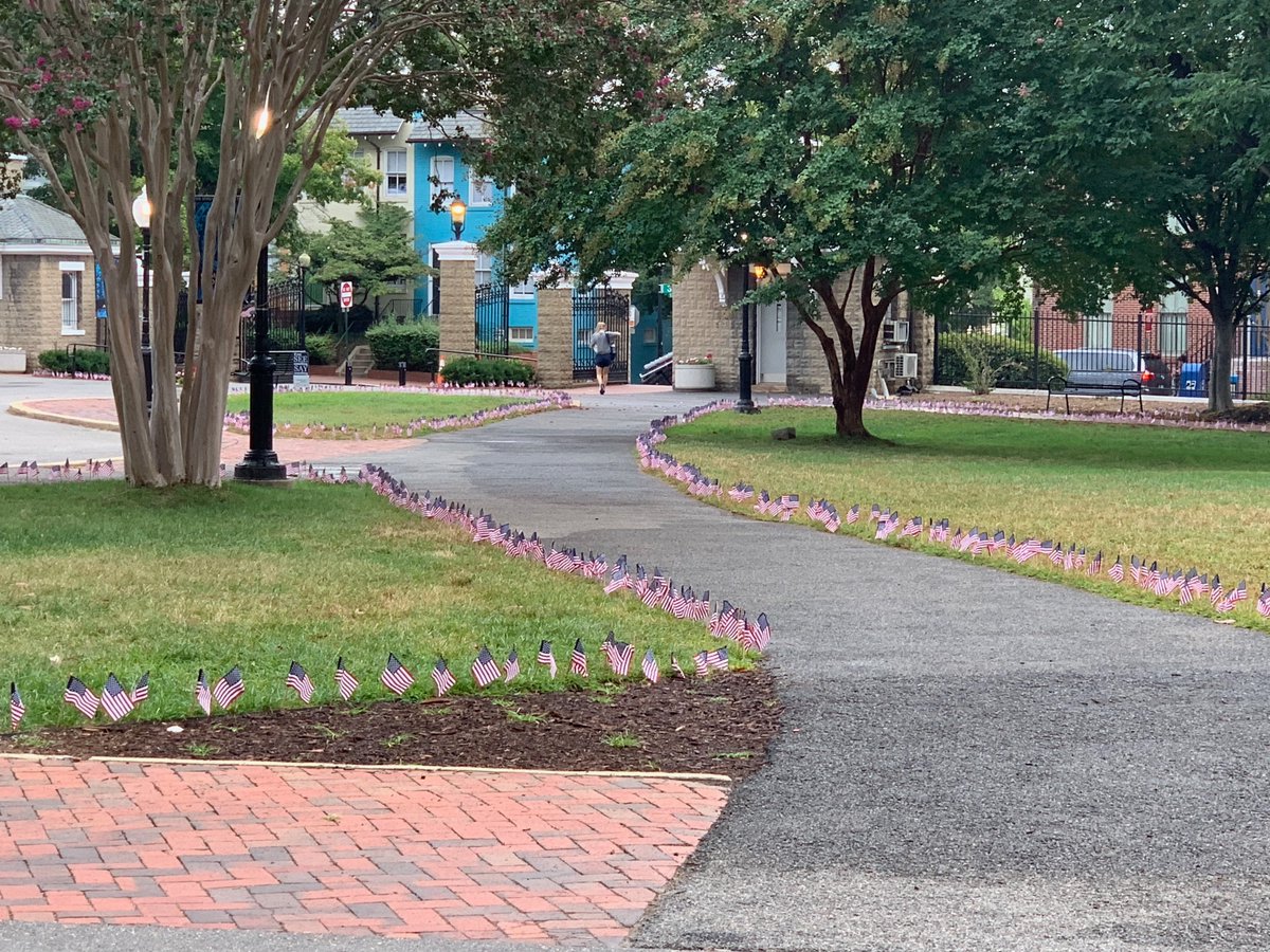 Mo Elleithee 🇺🇸 (@moelleithee) on Twitter photo A beautiful tribute.
<a href="/GUCollegeDems/">Georgetown University College Democrats</a>, <a href="/GeorgetownCR/">Georgetown University College Republicans</a> & <a href="/BipartisanHoyas/">Georgetown Bipartisan Coalition</a> - many of whom were infants on 9/11 - woke up early & together placed over 3000 flags around <a href="/Georgetown/">Georgetown University</a> campus.
At a time when hate infests our politics, these young people remind us who we really are. A beautiful tribute.
<a href="/GUCollegeDems/">Georgetown University College Democrats</a>, <a href="/GeorgetownCR/">Georgetown University College Republicans</a> & <a href="/BipartisanHoyas/">Georgetown Bipartisan Coalition</a> - many of whom were infants on 9/11 - woke up early & together placed over 3000 flags around <a href="/Georgetown/">Georgetown University</a> campus.
At a time when hate infests our politics, these young people remind us who we really are.