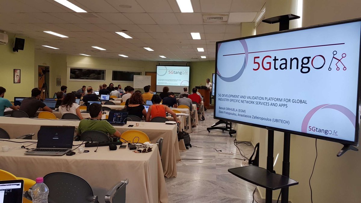 5Gtango's tweet image. Today we have presented at #osmhackfest the validation &amp;amp; verification platform, which is part of @sonataNFV release 5.0 and is able to use @OpenSourceMANO as NFV orchestrator