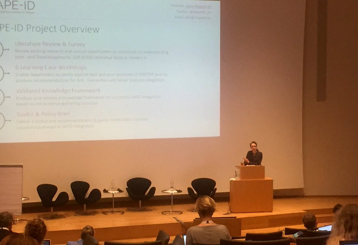 German_U15's tweet image. Doireann Wallace is talking about the @shapeID_eu project and shaping interdisciplinary practices in Europe #Humanities_2020