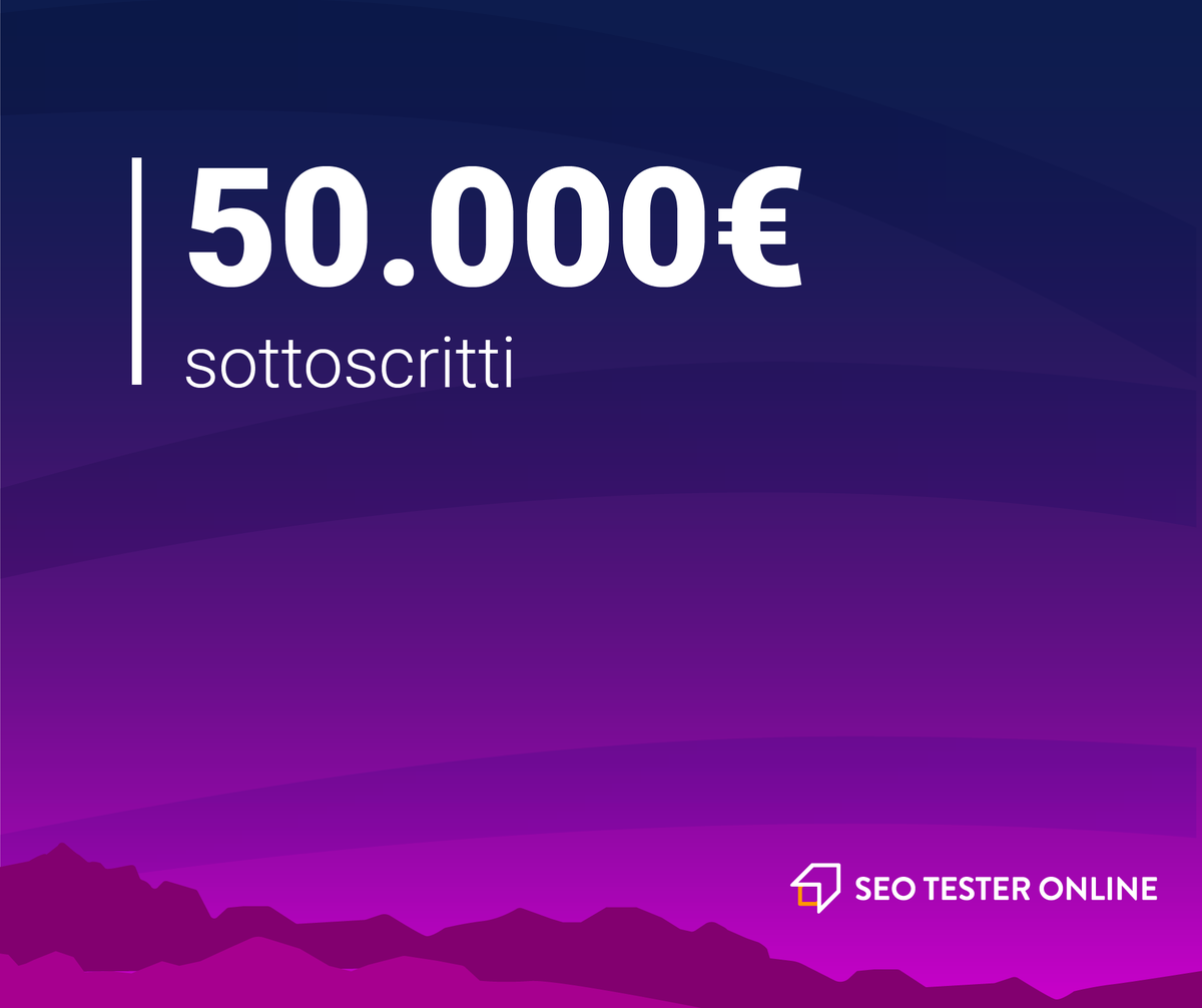 ☄️ +50.000€ SOTTOSCRITTI 

A 3 giorni dal lancio della nostra campagna di Equity Crowdfunding, abbiamo già superato la metà del nostro obiettivo!

uoi salire a bordo? 😏

Investi qui ➡️ go.seotesteronline.com/investi
Scopri di più ➡️ invest.seotesteronline.com

#GetOnTop