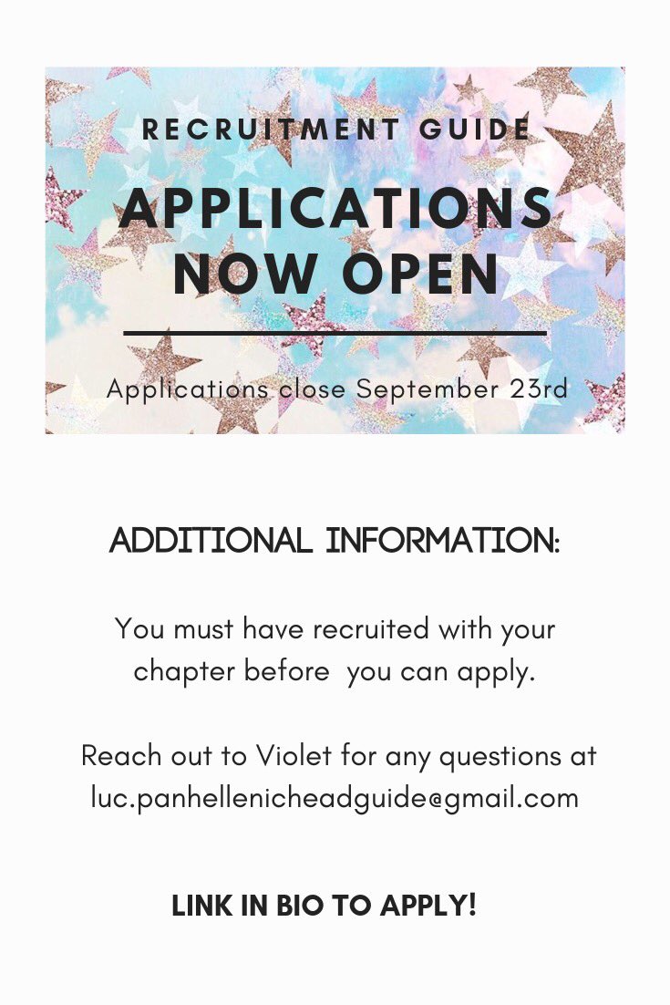 Have you signed up to be a Recruitment Guide?? Check out the link in our bio🤩 xoxo