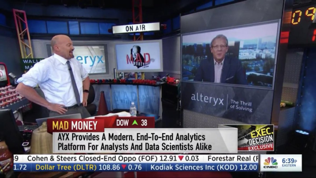 _nick_pederson's tweet photo. "Automation is key to every business that has embarked on a digital transformation journey," says @alteryxdean on @MadMoneyOnCNBC with @jimcramer. #MadMoney #datascience #analytics https://t.co/CBz50ZkIL9 https://t.co/lprY0ddgcH