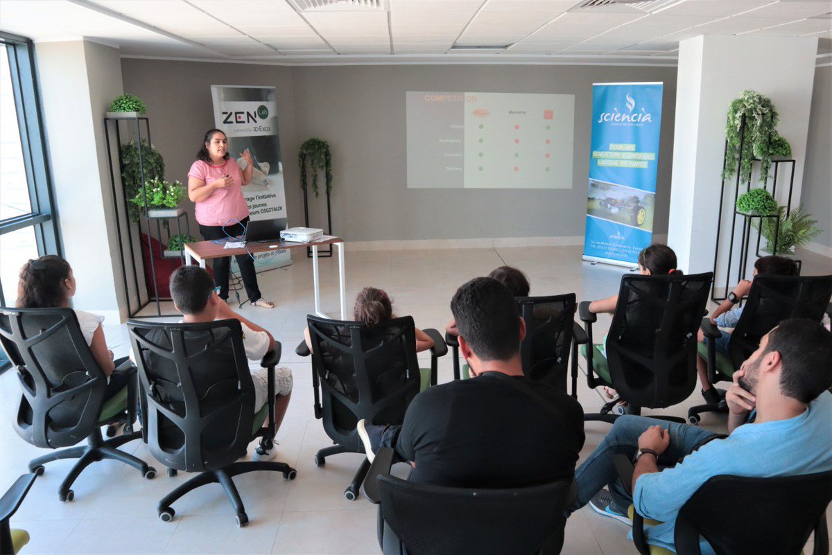 ZENLAB_tunisie's tweet photo. "Truth comes out from the children's mouth." 👧👦
We would like to thank @Sciencia for giving our candidates the opportunity to pitch in front of a jury composed of future entrepreneurs. 😀 https://t.co/O7pi5jFX1q