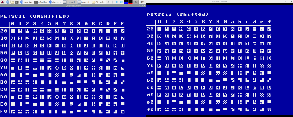 MaFyKe's tweet photo. made a program that shows the reverse #PETSCII characters: rvspetscii.bas. It was rather difficult to print the reverse double quote character. Had to print two (i.e. "") and then a cursor left. https://t.co/Vb1ocI4u0R #CommanderX16 #X16 #C64 #BASIC2 #retro #programming #RasPi https://t.co/5yz7m3GhMd