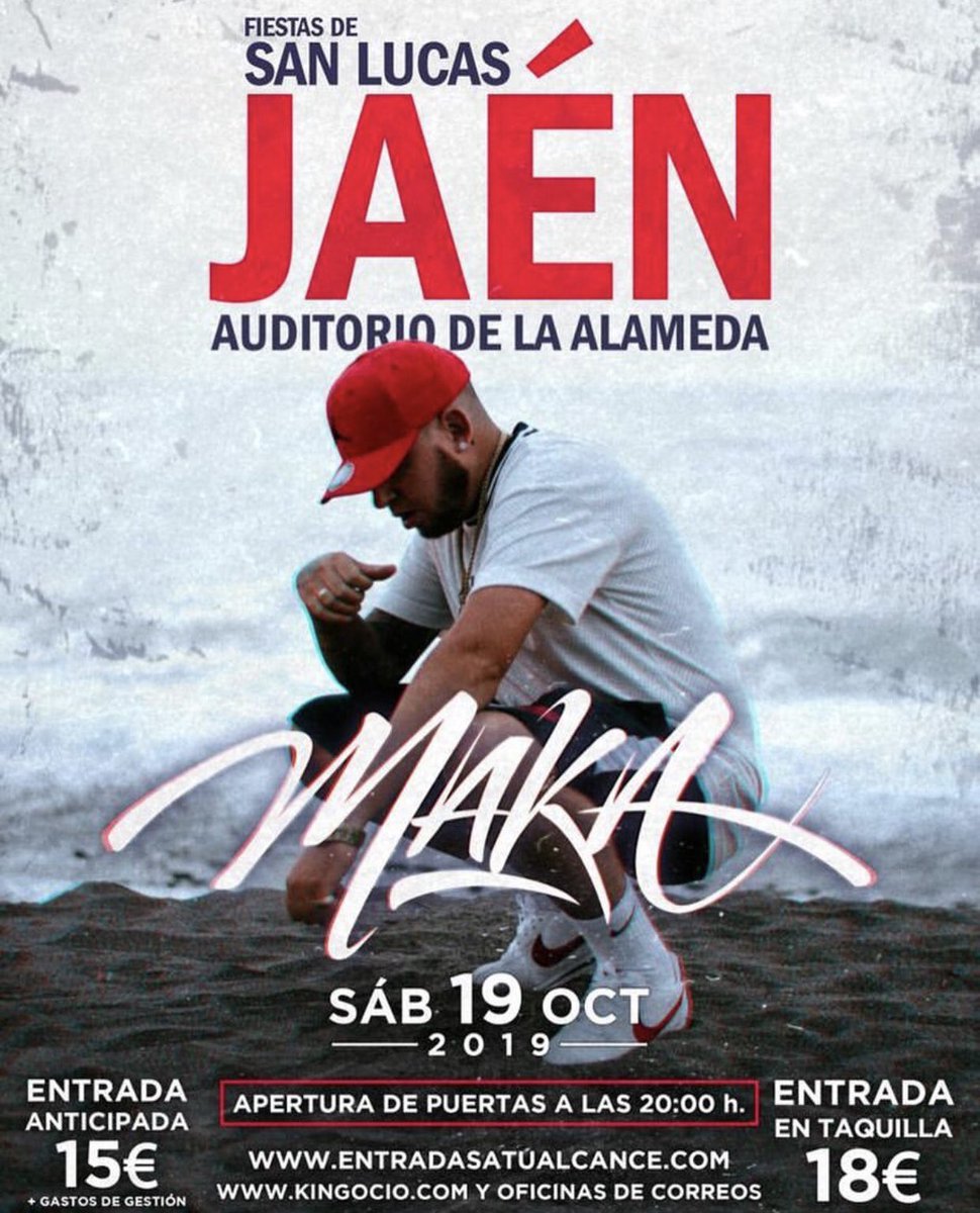 AytoJaen's tweet photo. 🔥 FECHAS CONFIRMADAS 🔥

✅ Conciertos #SanLucas2019 🎡en el Auditorio de #LaAlameda

Sábado 12 ▶️ @ayaxyprok 🎤

Viernes 18 ▶️ @Leiva_Oficial 🎸

Sábado 19 ▶️ @MakaPna 👏🏼

❗️Entradas 🎫 YA a la venta❗️

#ConciertosSanLucas #Jaén https://t.co/cxecxtSuQF