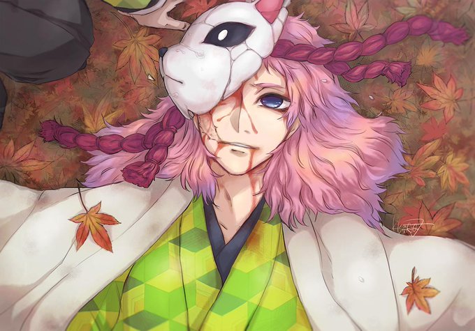 きさらさんがTwitterに投稿した錆兎(鬼滅の刃)のイラスト。