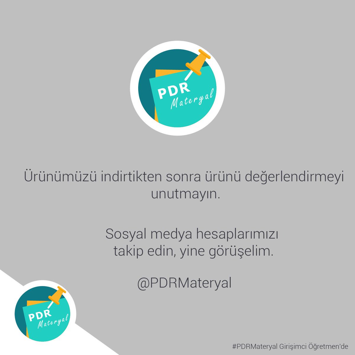 YENİ | Rehberlik Servisi Tanıtım Panosu Yayında!

İlk çalışmamız yayında! Okulun ilk haftalarında panonuzda kullanabileceğiniz güzel bir önerimiz var. Üstelik de ücretsiz. Ayrıntılar linkte! #PDRMateryal 

girisimciogretmen.com/Product/Produc…