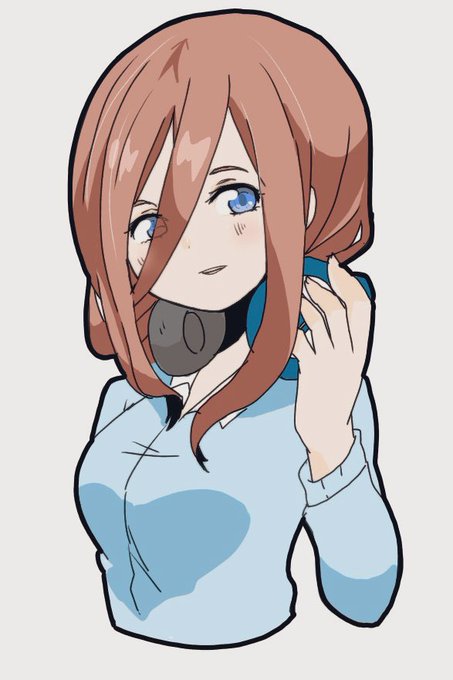 やまとさんがTwitterに投稿した中野三玖(五等分の花嫁)のイラスト。